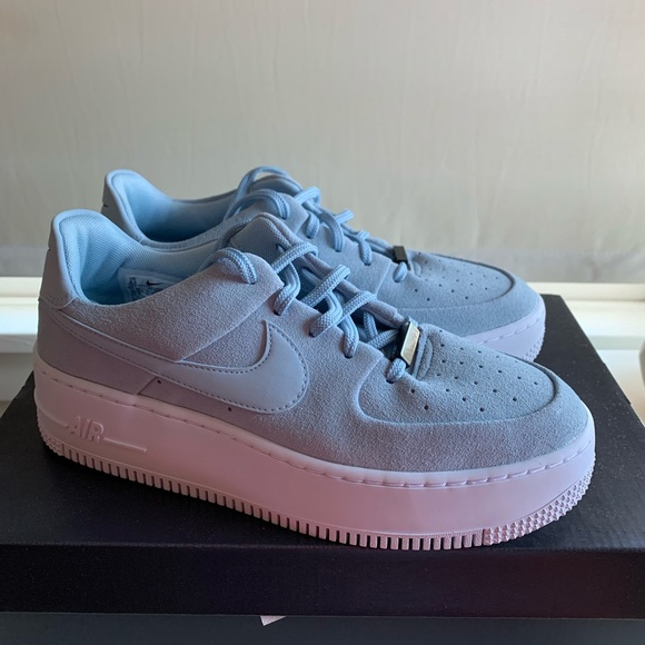 baby blue suede air force ones